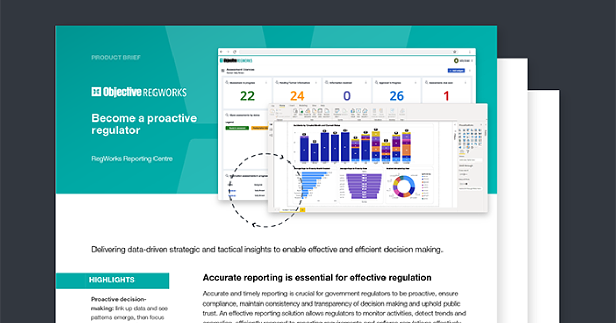Product Brief - Objective RegWorks Reporting Centre | Objective Corporation
