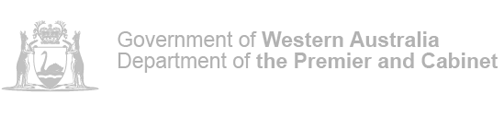 Logo dept premier cabinet wa grey